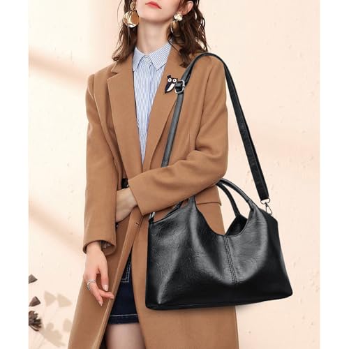 APLUSH Womens Split leather Shoulder Bags, Lightweight Commuter Messenger Bag Handbags Hobo Bags2