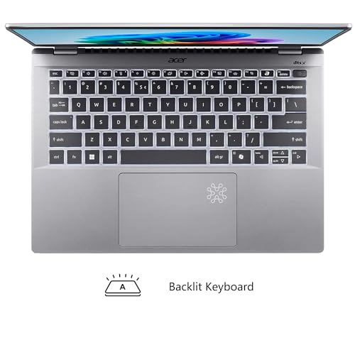 Image of acer Swift 14 Portable Copilot+ AI PC Laptop | 14 inch WUXGA Matte Touch | AMD 10-core Ryzen AI 9 365 (Up to 50 NPU Tops - Up to 73 GPU Tops) | 32GB DDR5 1TB SSD | Backlit Wi-Fi7 Win11 w /DLCA Accessory