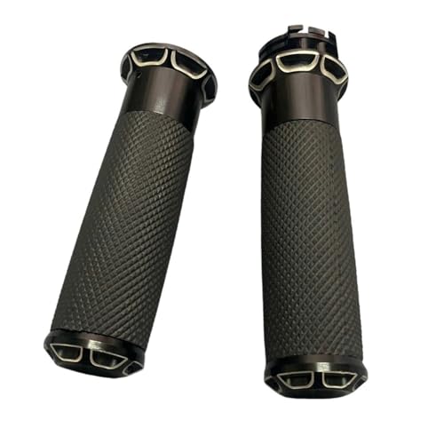 Poignée moto guidon 25mm aluminium CNC noir pour moto Custom Street Glide et Touring