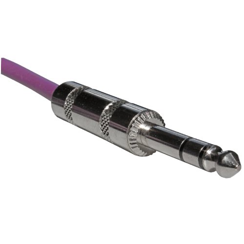 Cable de audio profesional balanceado 6.3 mm 1/4 pulg 1.83 m morado miniatura 2