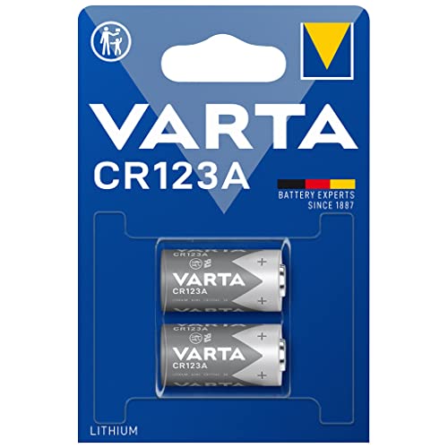 VARTA Piles CR123A, lot de 2, 3V, piles spéciales pour petits appareils électroniques, longue durée de vie, hautes performances