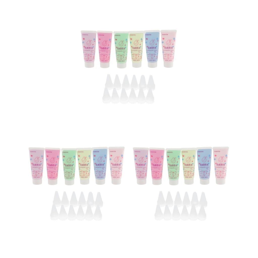 Adoorniequea 3 set 6 Pieces Assorted Colors Fake Whipped Cream Glue Phone Cases Deco DIY