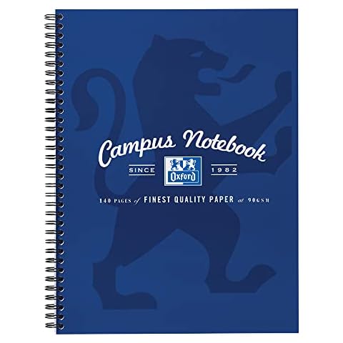 Oxford Campus, A4 Notebook, Wirebound, Assorted Colour, 140 Pages, Single Notepad Cover