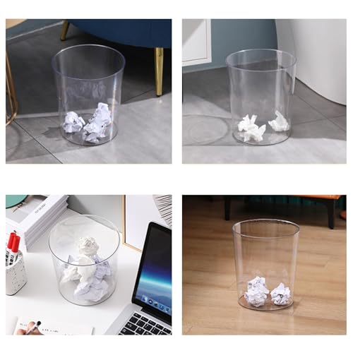 Caneca de basura plástica transparente pequeña para baño y cocina miniatura 3