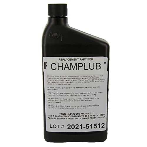 Industrial Service Solutions Aftermarket Champion P13796A (1 Qt.) Compressor Oil | 1 Quart | ISO Grade 100, SAE 30 | Replacement Lubricant | for Compressed Air Equipment & Systems