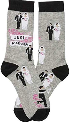 Primitives by Kathy LOL Made You Smile Silly Socks, Just Married, Model:39449 - Image 2