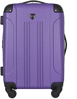 Travelers Club Chicago Hardside Expandable Spinner Luggage, Purple, Carry-On 20-Inch