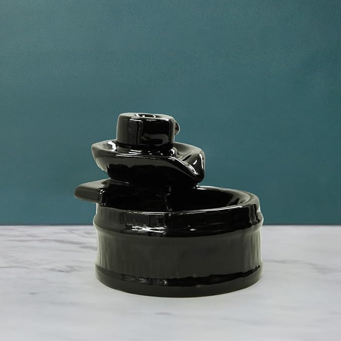 Ceramic Shiva Lingam Smoke Backflow Cone Incense Burner Holder with 10 Backflow Incense Cones