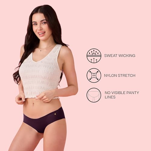 Image of Enamor Innovations Invisi, All Day Comfort, Low Waist Bikini Panty for Women - No Visible Panty Lines, Sweat Wicking, Free Cut, Regular Coverage - PB40
