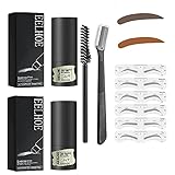 (Diseño exquisito, regalo exquisito) Nuestro kit de impresión de cejas es muy adecuado para que los principiantes se apliquen maquillaje rápidamente. Tiene una estructura compacta. No importa dónde se coloque, se puede sacar fácilmente. También es un regalo exquisito, muy indicado para madres, esposas y amigas. Esto los hará felices.