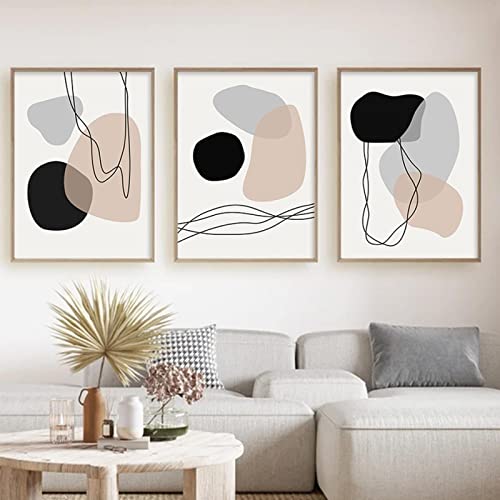 Impresión de arte de pared dsdsgog lienzo de línea geométrica abstracta para decoración del hogar