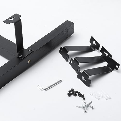 Fuin Wall Mounted 57In Wooden Blanket Ladder Living Room Decorative Farmhouse Quilt Display Holder Rustic Wood Towel Rack For Bathroom thumb #3