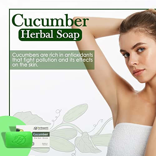 Herboganic Cucumber Herbal Soap thumb #1