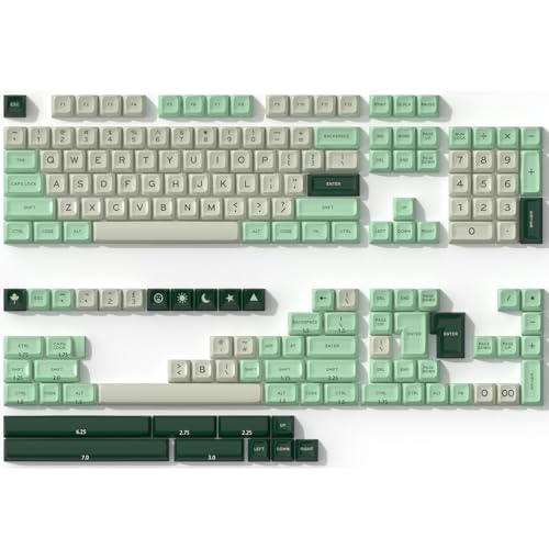 Image of Fogruaden PBT Keycaps Set, SA Profile Custom Keycap for Mechanical Keyboard Keycaps(SA Matcha)
