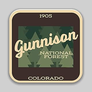 JMM Industries Gunnison National Forest Colorado Vinyl Decal Sticker Car Window Bumper 2-Pack 4-Inches 4-Inches Premium Quality UV-Protective Laminate PDS1403