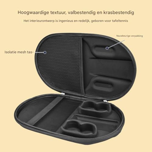 Funda de tenis de mesa dura y portátil organizador de palas para el gimnasio 7