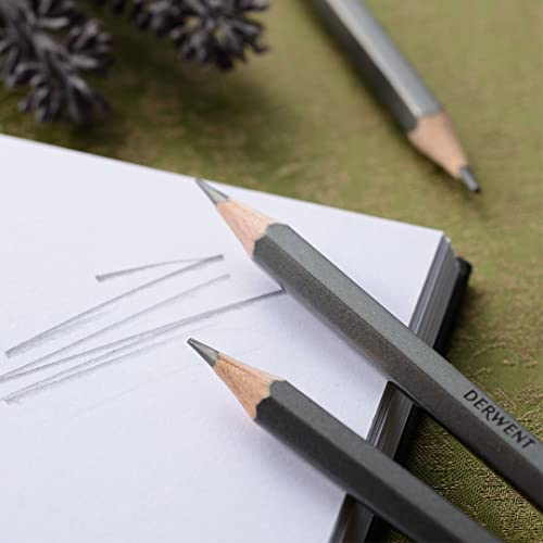 Derwent Academy Black Sketching Pencils Tin, 6B-5H (Set of 12)