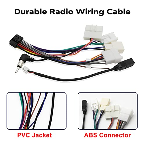 Car Stereo Wiring Harness For 2012 And Above Toyota: Radio Wire Adapter Support Radio Antenna, Usb Connector, Reversing Wire #TOP6