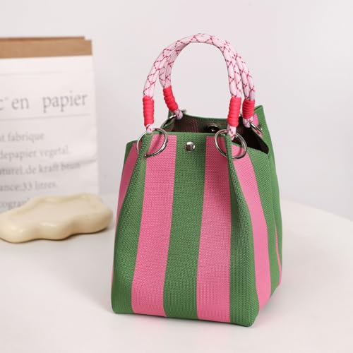 Bolso Tote para Mujer de Tejido con Asa de Crochet miniatura 3