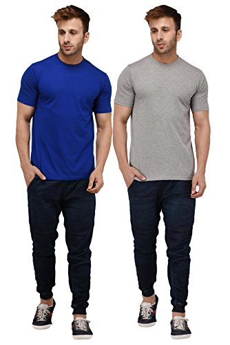 Image of London Hills Solid Cotton Blend Half Sleeve Regular Men Round Neck Tshirts | T Shirt For Man | Tshirt | Shirts Men | Tshirt For Man | T-shirt | T-shirts | Stylish | Gym Wear For Workout | MultiColored