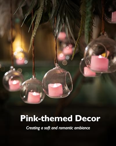Homemory Pink Tea Lights Candles Battery Operated thumb #7