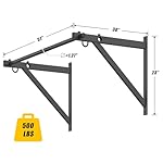 Wall Mounted Pull Up Bar, Adjustable Depth 51" Chin Up Bar, Strength Training Pull-Up Bars 500LBS Weight Capacity, Home or Garage Gym Chin Up Workout Training Station - Image 2