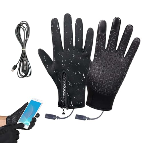 Guantes Calefactados - Guantes Térmicos para Motocicleta y Calentadores de Manos - 3 Modos Pantalla Táctil para Mujer Deporte Acampada Conducción Exterior Ciclismo Invierno