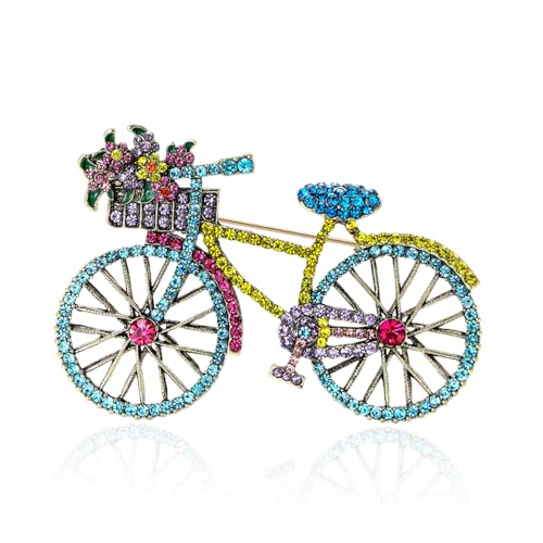 Image of BeeGift Brooch Pin for Women Bicycles Brooch with Created Crystal Rhinestones Brooches and Pins