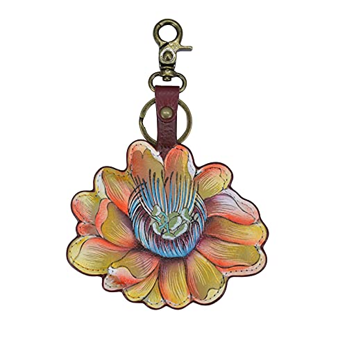 Image of Anuschka Women's Leather Key Charm - Hand-Painted Genuine Leather Charm with Keyring for Easy Attachment - K00