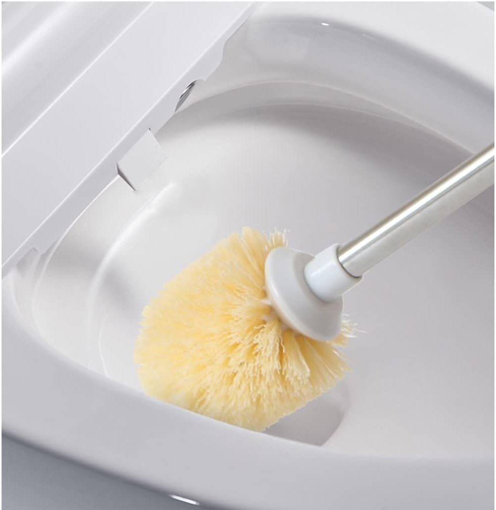 Toilet Brush Toilet Brush Holder Household Wall-Mounted Toilet Bowl Brush Bathroom Long-Handled Toilet Cleaning Brush 360° No Dead Angle Cleaning Brushs with Base Cleaning Brush