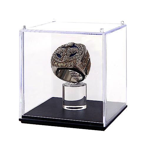 Championship Ring Display Case - 1 Slot Hole for Baseball, Softball, Football & High School Rings