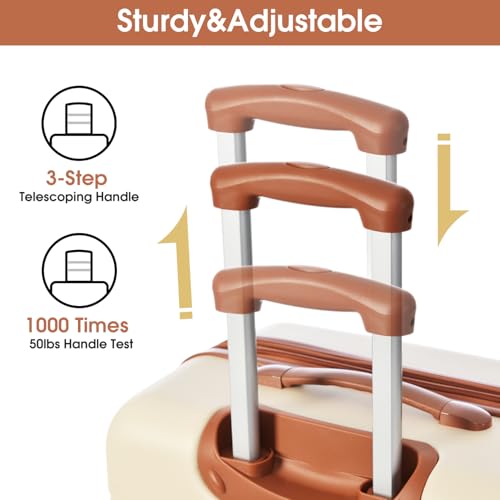 Hardshell Luggage Sets 2Pcs + Bag Spinner Suitcase With Tsa Lock Lightweight 20" + 24"2