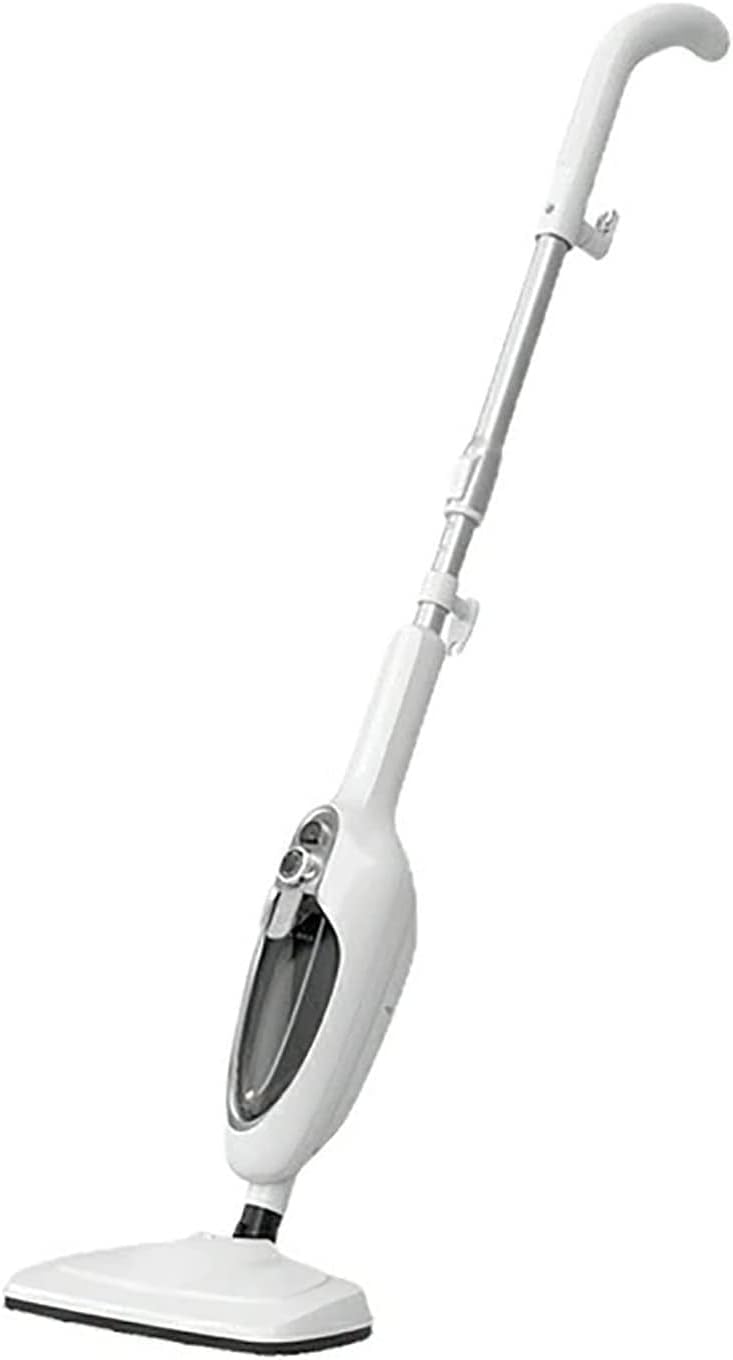 Steam Mop - Detachable Handheld Steam Cleaner, 20ft Power Cord and 300ml Water Tank, Suitable for Hardwood Floor, Carpet, Tile, Laminate, Marble (White)