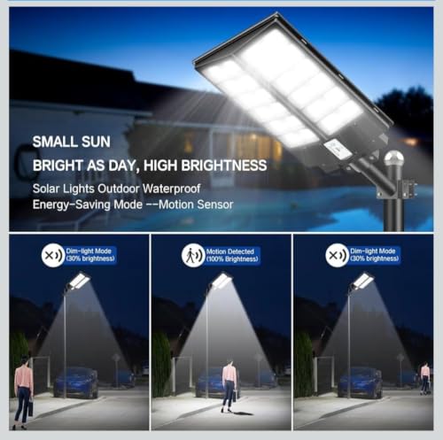 Image of RJ - Solar Street Lights Outdoor Automatic Motion Sensor Lights High Lumen Waterproof Solar LED Lamp| (800 Watt Light)