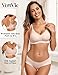 Vertvie Womens Seamless Bra No Underwire Comfort Push Up Bras Buttery Soft Wireless Bralette Full Coverage Sport Everyday Bra(Skin,X-Large)