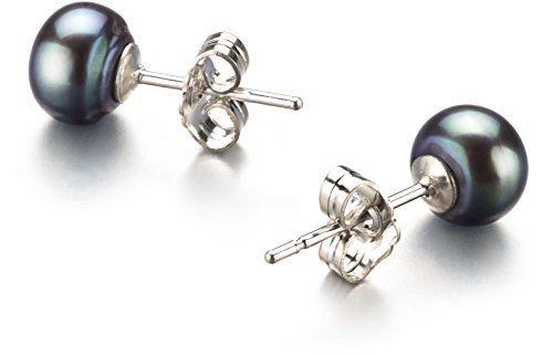 6-7mm AA Quality Freshwater 925 Sterling Silver Cultured Pearl Earring Pair For Women