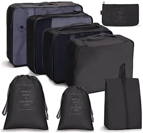 OSDUE Organizador de Maletas, 8 Piezas Bolsas Organizadoras Malet...