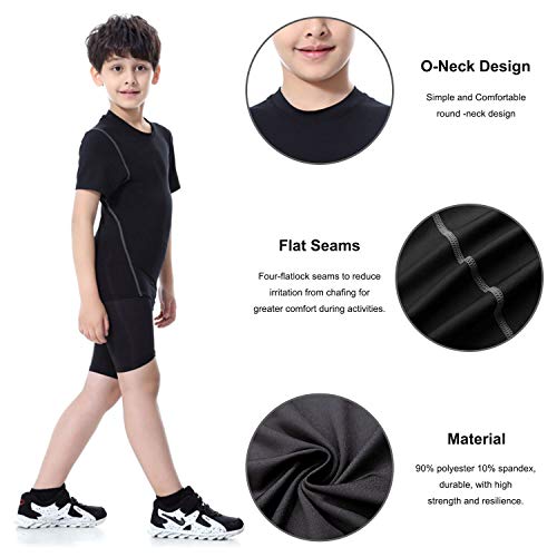 Chemises de compression enfant finie la transpiration avec le séchage rapide - 4