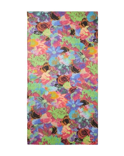 Desigual Womens Accessories Fabric Rectangle Foulard FOU_METAFLOWER RECT 9019 TUTTI FRUTI, Material Finishes2