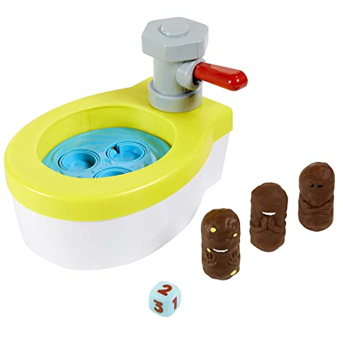 Mattel Games Kacka Alarm Spiel, Voll Verstopft, Geschicklichkeitsspiel mit Toilette und Mister Kackas zum Einfangen, für 2-4 Spieler… – Ansicht 2