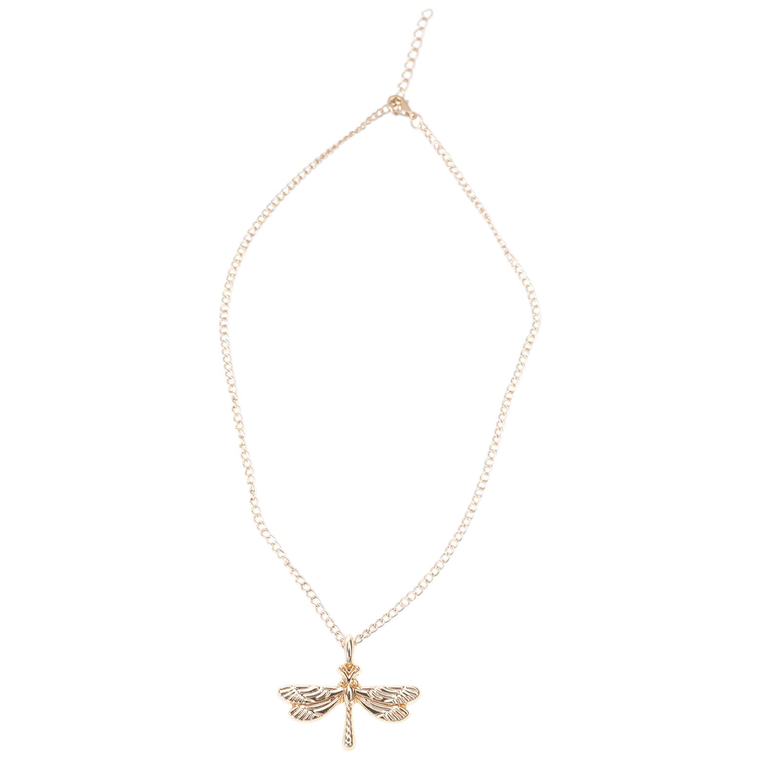 Maxtonser Stylish Portable Choker Dragonflies Pendant Charm Necklace Accessory with Sparkling Zircon, Perfect for Party Supplies