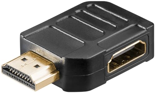 goobay Adaptador de ángulo HDMI 65750, 270 Grados, contactos chapados en Oro, ángulo de 270°, 8 K a 60 Hz, 4K a 120 Hz, 48 Gbits/eARC, HDR