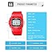 PASOY Women Outdoor Sports Swim Watches Digital Multi-Function Alarm Stopwatch Countdown Backlight Girls Waterproof Watch White