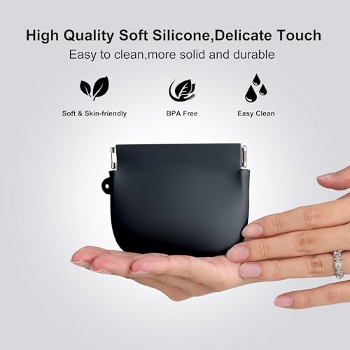 Image of Squeeze Coin Purse for Women - Silicone Small Coin Pouch with Kiss Lock for Coins, Keys, Lipstick, and Earphones - Mini Cute Change Purse, Coin Purse & Pouch for Daily Life, Cars, Travel, Party