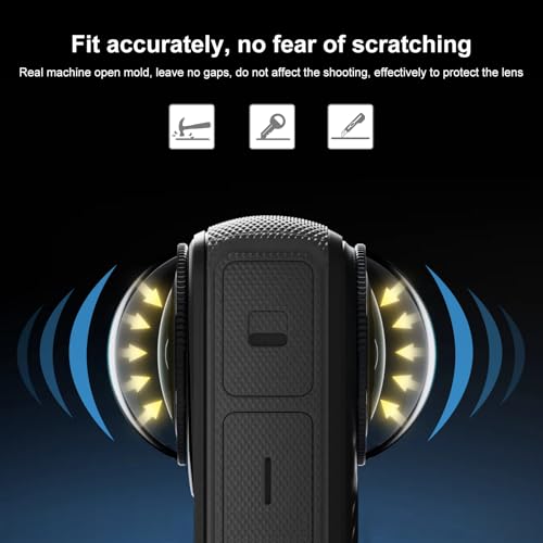 Image of PULUZ Lens Protector Cover Compatible with Insta360 X4 Camera | rotation pc lens protector, high transmittance, dustproof scratch resistant camera lens cap accessories for Insta360 X4