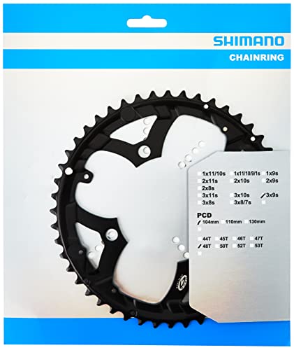 SHIMANO 48D Deore Platos para Bicicletas, Adultos Unisex, Multicolor, Talla única