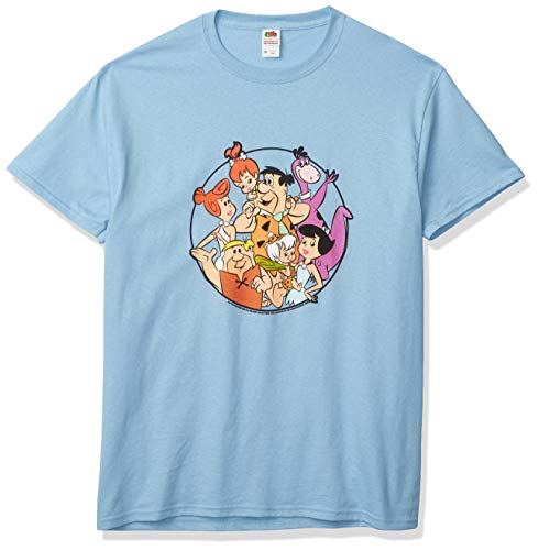 T-Shirt Flintstones Homme avec Imprimé Pierre À Feu Circulaire en Coton