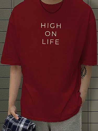 Image of Rigo Printed Oversized T-Shirts for Men | Drop Shoulder T-Shirt for Men