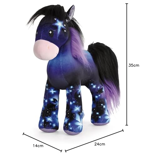 NICI Kuscheltier Pony Starflower 35 cm – Stofftier aus weichem Plüsch, niedliches Plüschtier zum Kuscheln und Spielen, für Kinder & Erwachsene, 48755, tolle Geschenkidee, blau