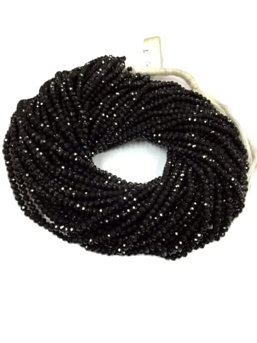 Tourmaline noire de qualité supérieure en fil de rondelles facettées 13" BDSSTR-02521